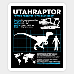 Utahraptor fact sheet Sticker